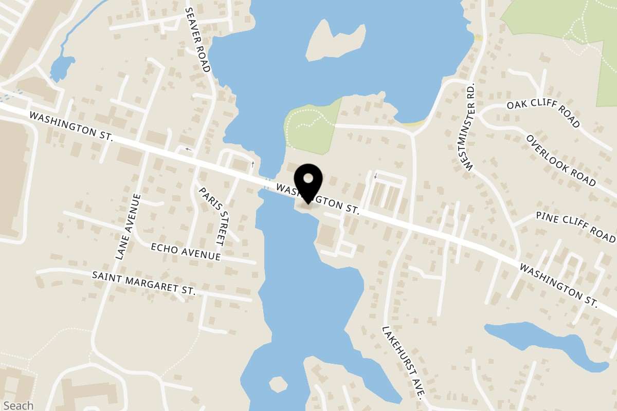 Map showing the location of That's Italian Too on 957 Washington St in Weymouth